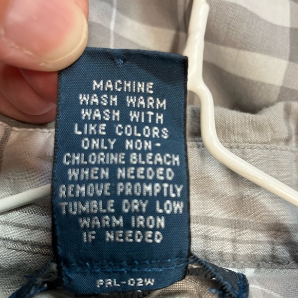 Ralph Lauren Gray Button Down Shirt Classic Plaid - Picture 4 of 5